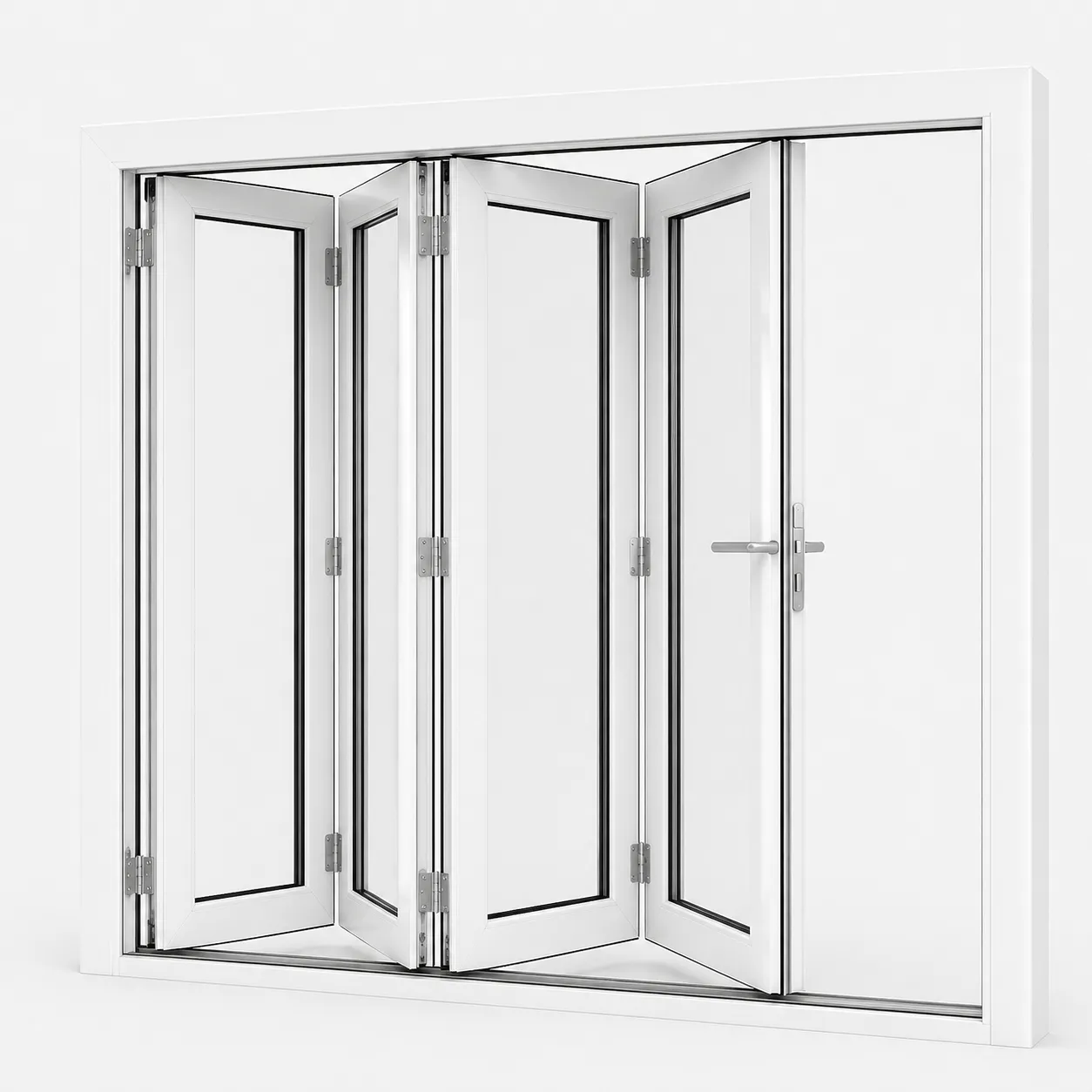 Bi-fold uPVC doors Melbourne — accordion folding double glazed bi-fold door system with multiple panels