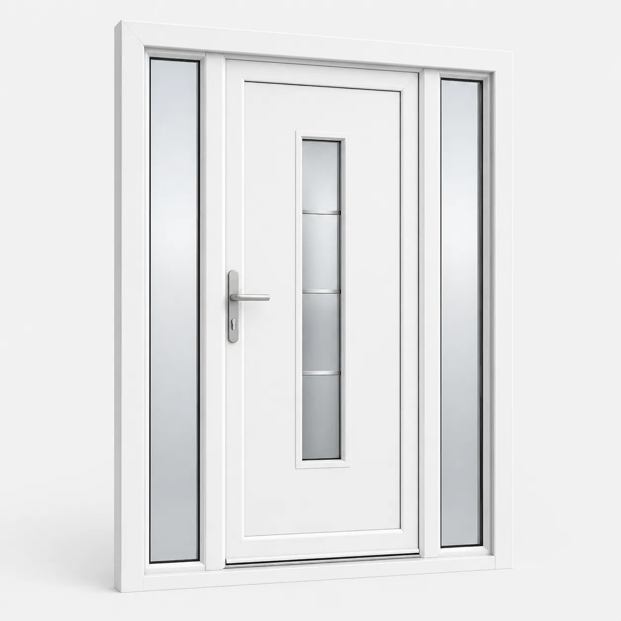 Entry uPVC doors Melbourne — double glazed front entry door with multi-point perimeter locking and sidelights