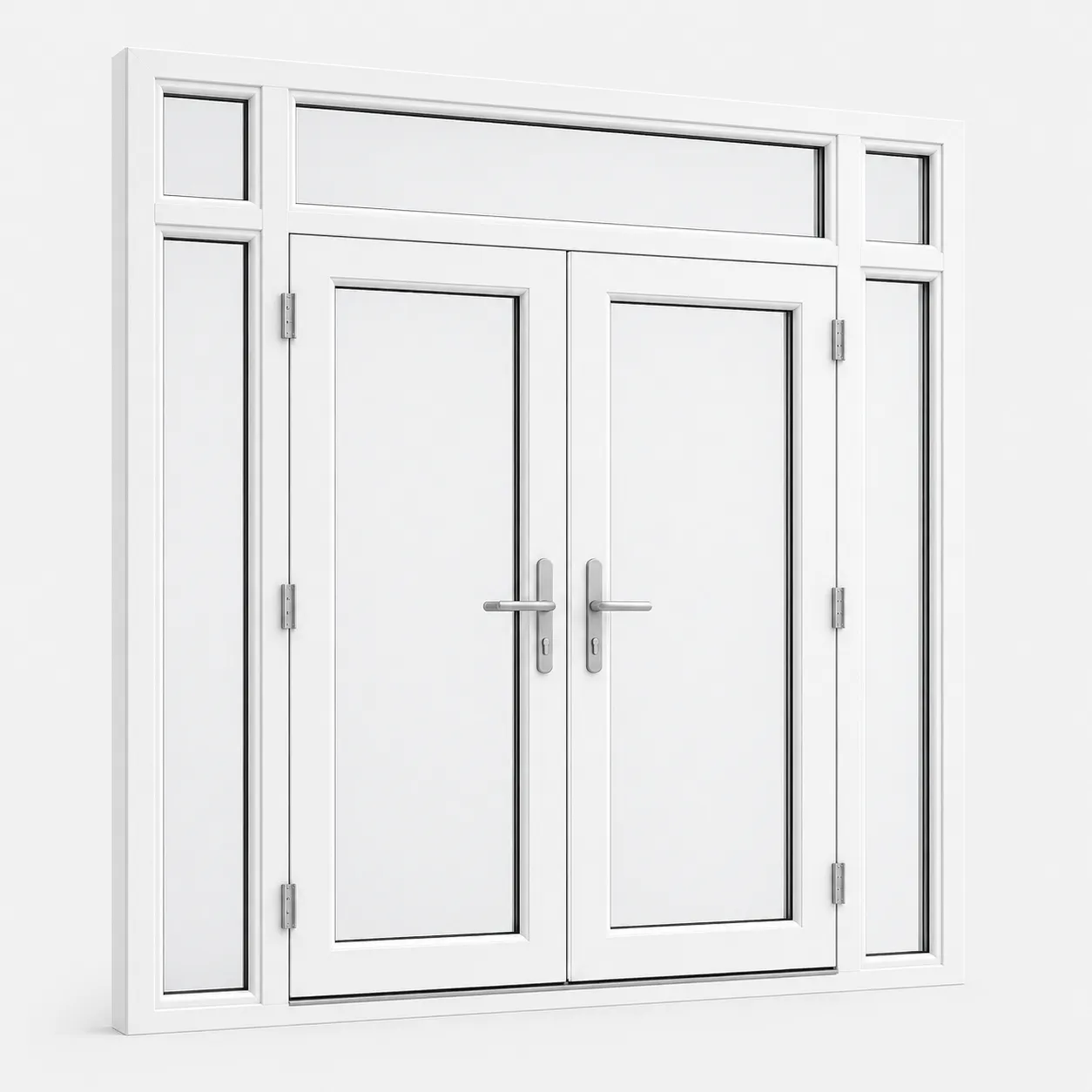 French uPVC doors Melbourne — double glazed French doors with dual inward opening and full perimeter multi-point locking