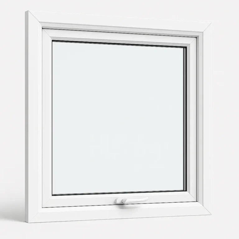 Pushout awning uPVC window Melbourne — closed showing clean frame with no visible crank hardware