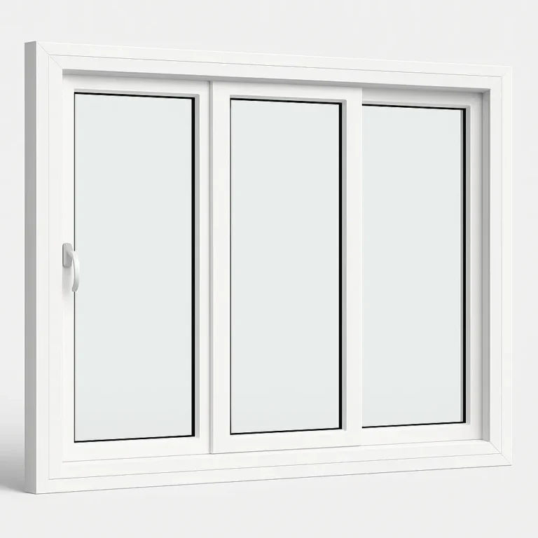 Stacker uPVC window Melbourne — closed showing multiple panel horizontal configuration