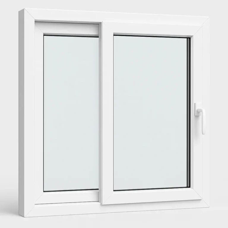 Tilt and slide uPVC window in slide mode — panel slides horizontally